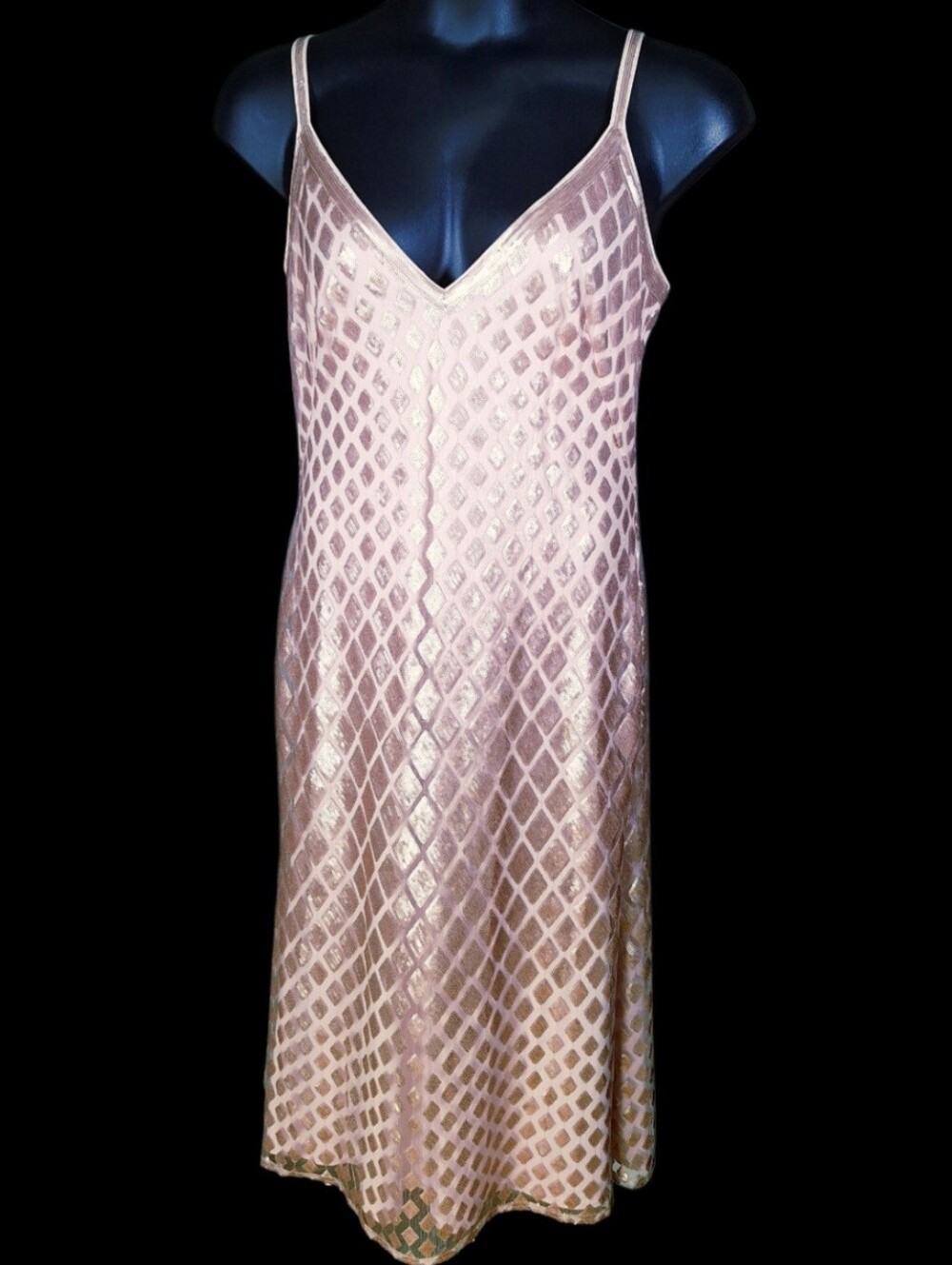 NEW Sho by Tadashi Shoji Annabelle Sequin Slip Midi Dress Size 14 Pink Prom